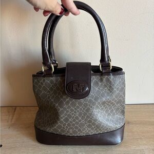 Nina Ricci vintage leather tote